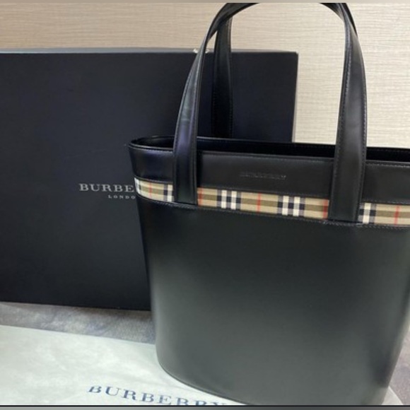 BURBERRY Leder Nova Check Tote Schulter; EUC (STUNNING!) - Picture 1 of 15